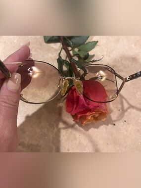 Vintage Dior Gradient Sunglasses with Gold Nose Pads